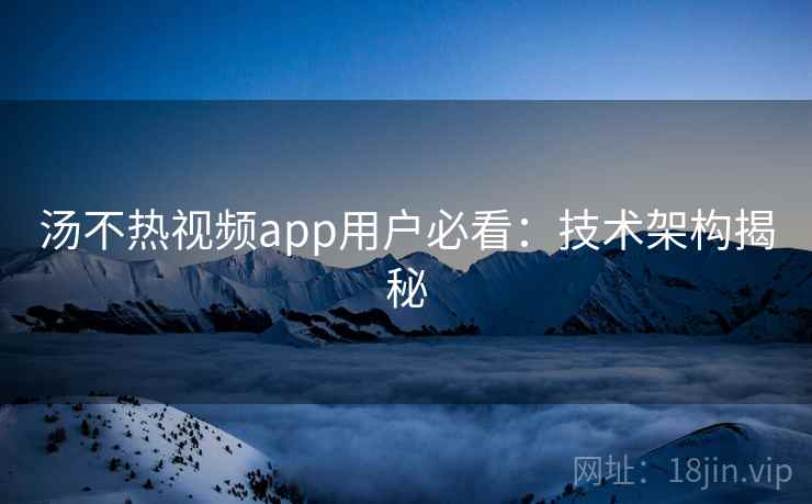 汤不热视频app用户必看：技术架构揭秘