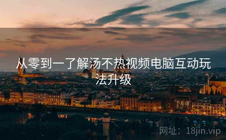 从零到一了解汤不热视频电脑互动玩法升级